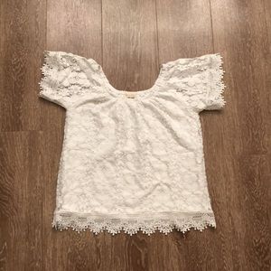 White strapless shirt!